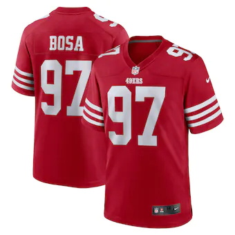 mens nike nick bosa scarlet san francisco 49ers player game